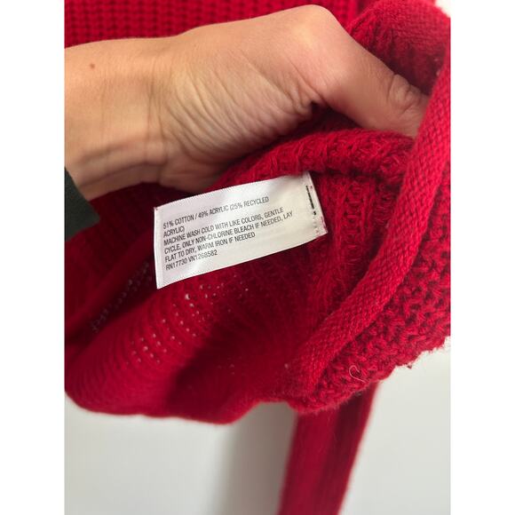 Wild Fable Women's Crewneck Boxy Pullover Sweater - Red Small - Picture 6 of 7